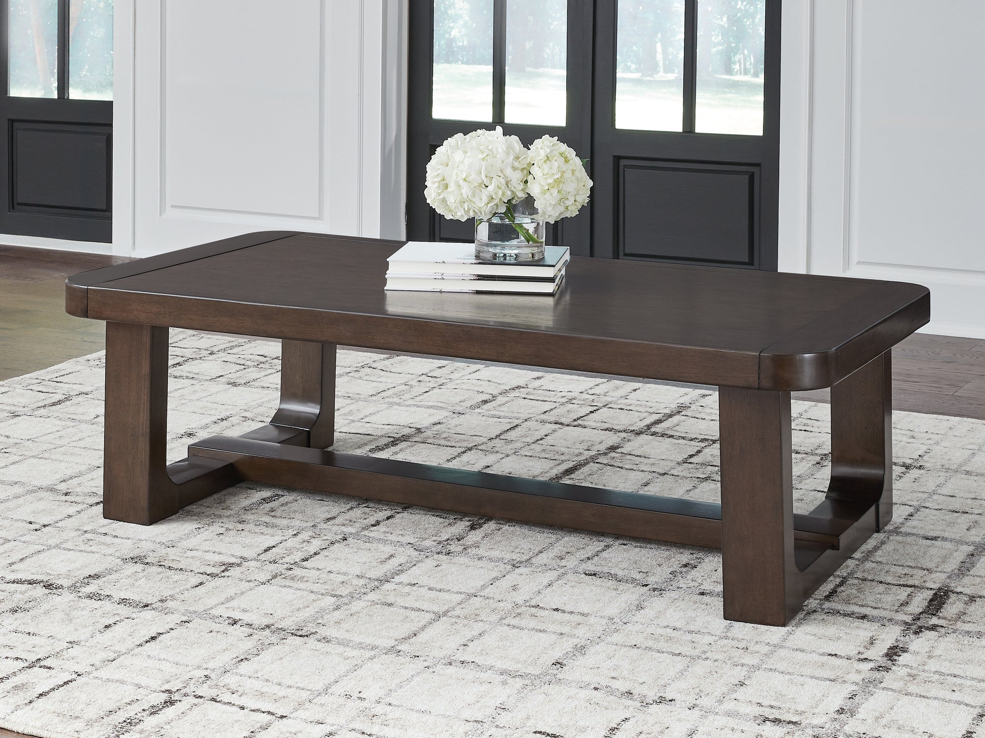 Ocala Furniture Outlet - Ashley Furniture - Breckington Coffee Table - Rectangular Cocktail Table / Dark Brown - T856-1