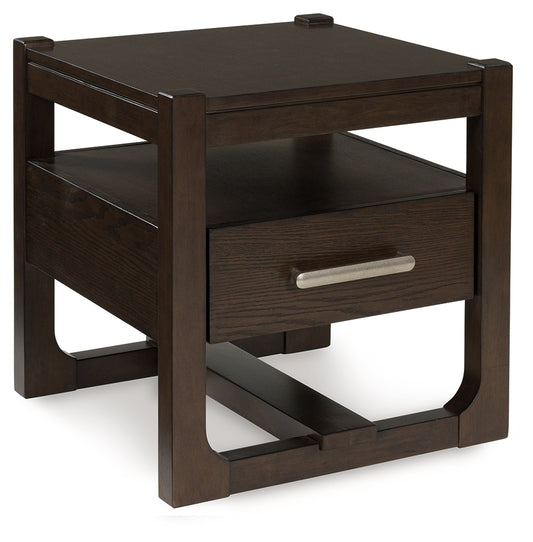 Ocala Furniture Outlet - Ashley Furniture - Breckington End Table - Rectangular End Table / Dark Brown - T656-3