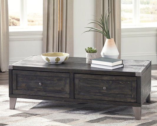Ocala Furniture Outlet - Ashley Furniture - Todoe Coffee Table with Lift Top - Lift Top Cocktail Table / Dark Gray - T901-9