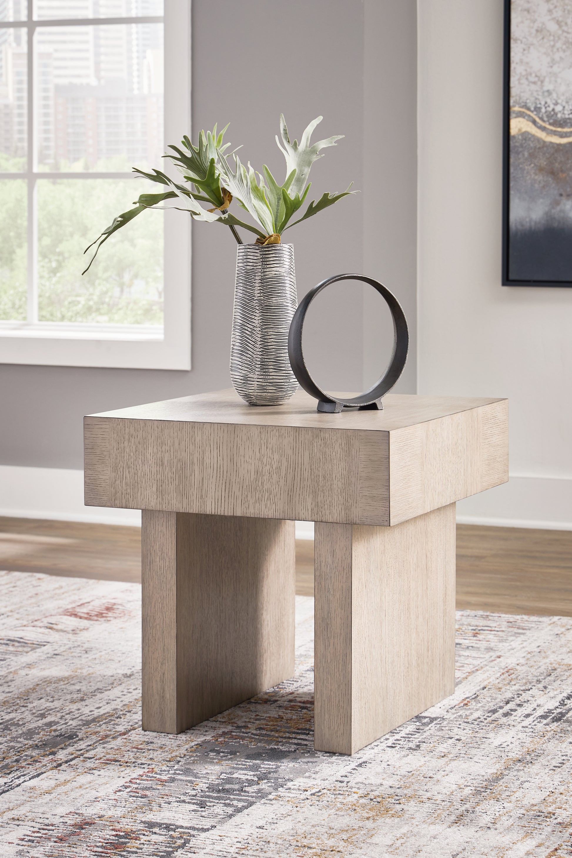Ocala Furniture Outlet - Ashley Furniture - Jorlaina End Table - Square End Table / Light Grayish Brown - T922-2