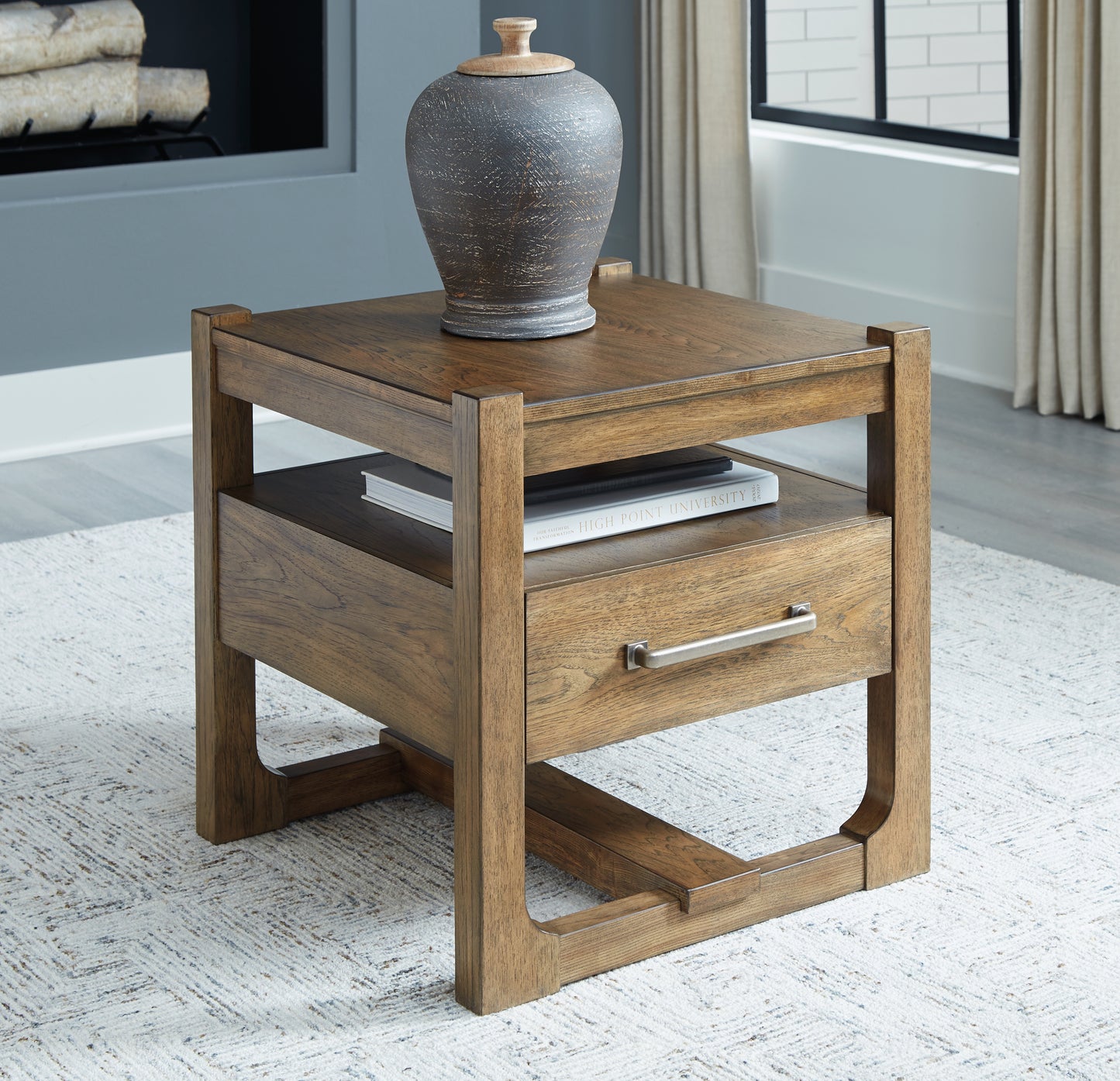 Ocala Furniture Outlet - Ashley Furniture - Cabalynn End Table - Square End Table / Light Brown - T974-2