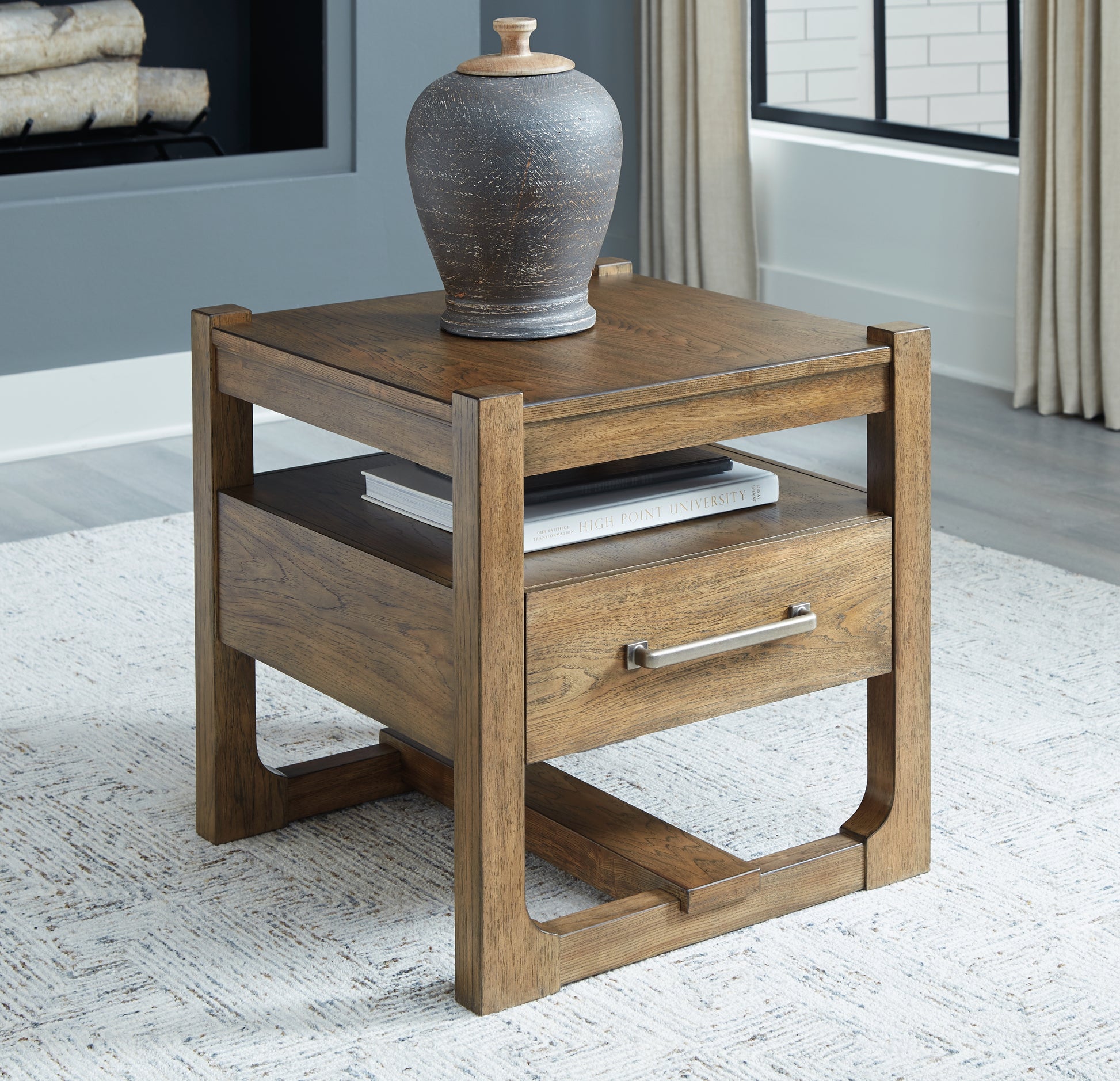 Ocala Furniture Outlet - Ashley Furniture - Cabalynn End Table - Square End Table / Light Brown - T974-2