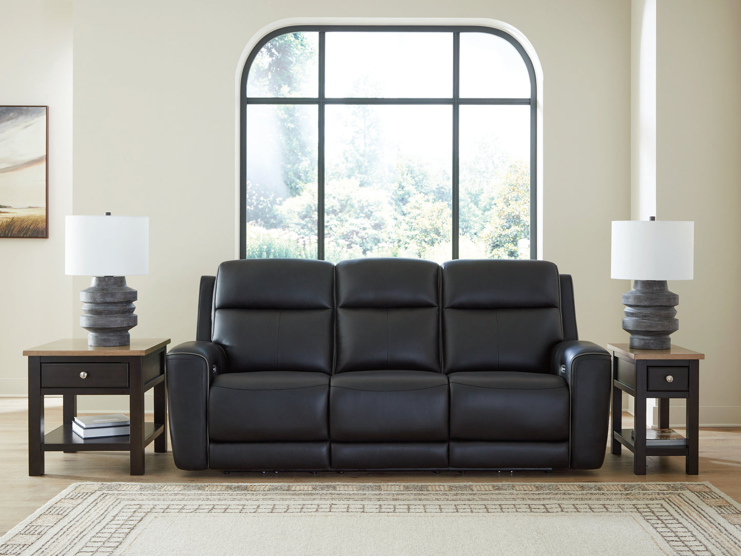 Ocala Furniture Outlet - Ashley Furniture - 5Z-Comfort Living Room - PWR REC Sofa with ADJ Headrest / Onyx - PCU1090215