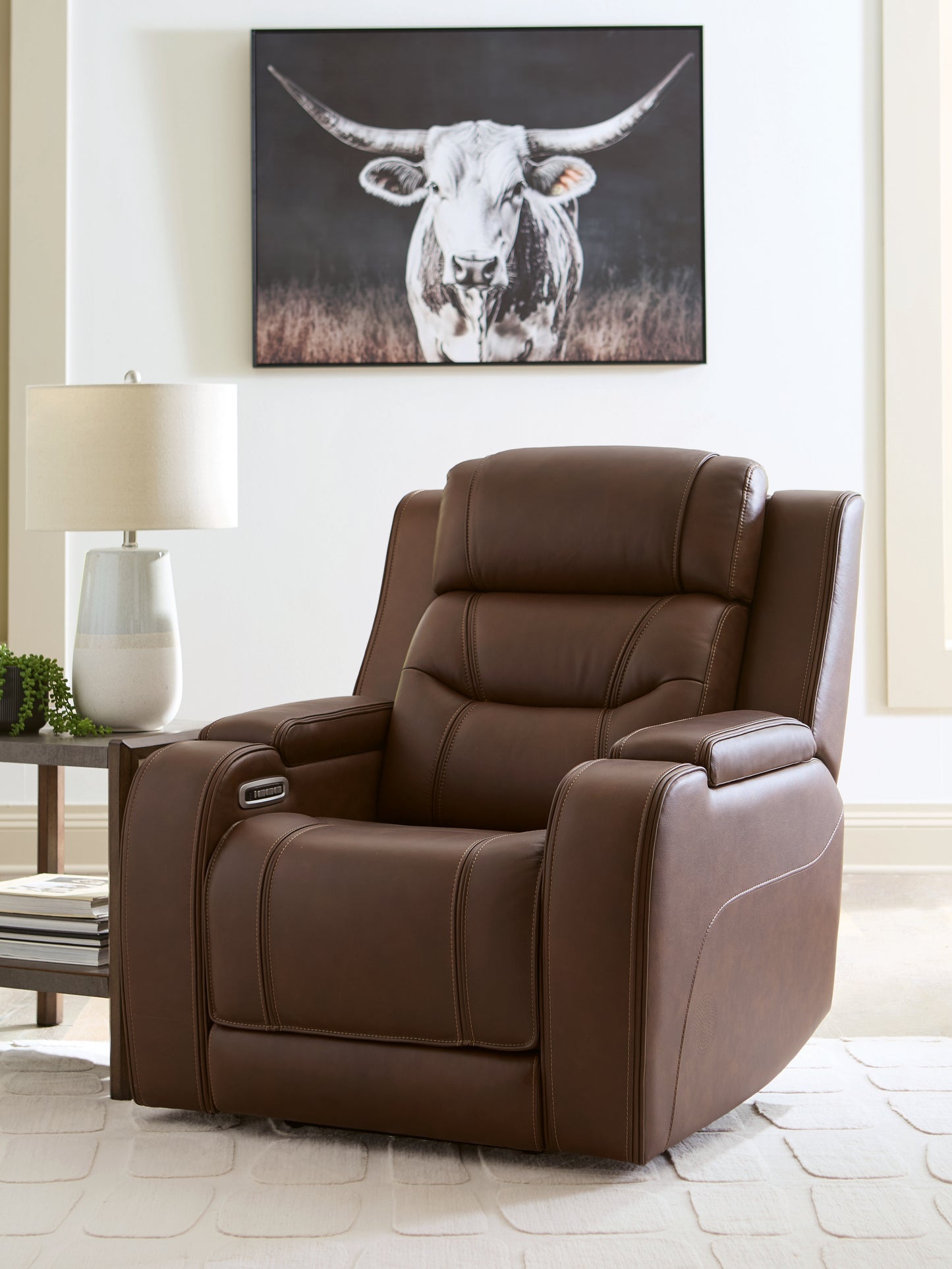 Ocala Furniture Outlet - Ashley Furniture - Knightington Living Room - Power Recliner w/Audio Seating / Brown - PCU1160213A
