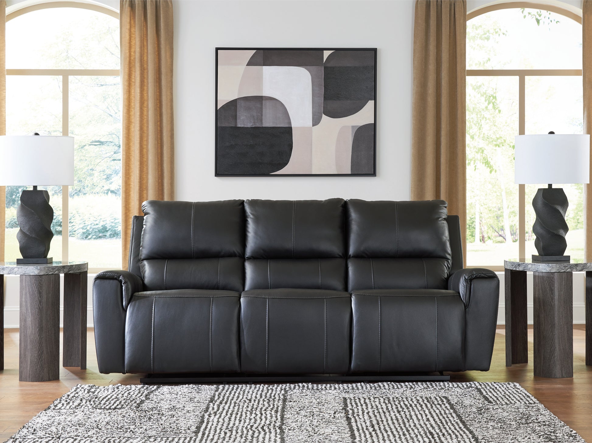 Ocala Furniture Outlet - Ashley Furniture - Glossmore Living Room - Rocker Recliner / Black - PCU1170025