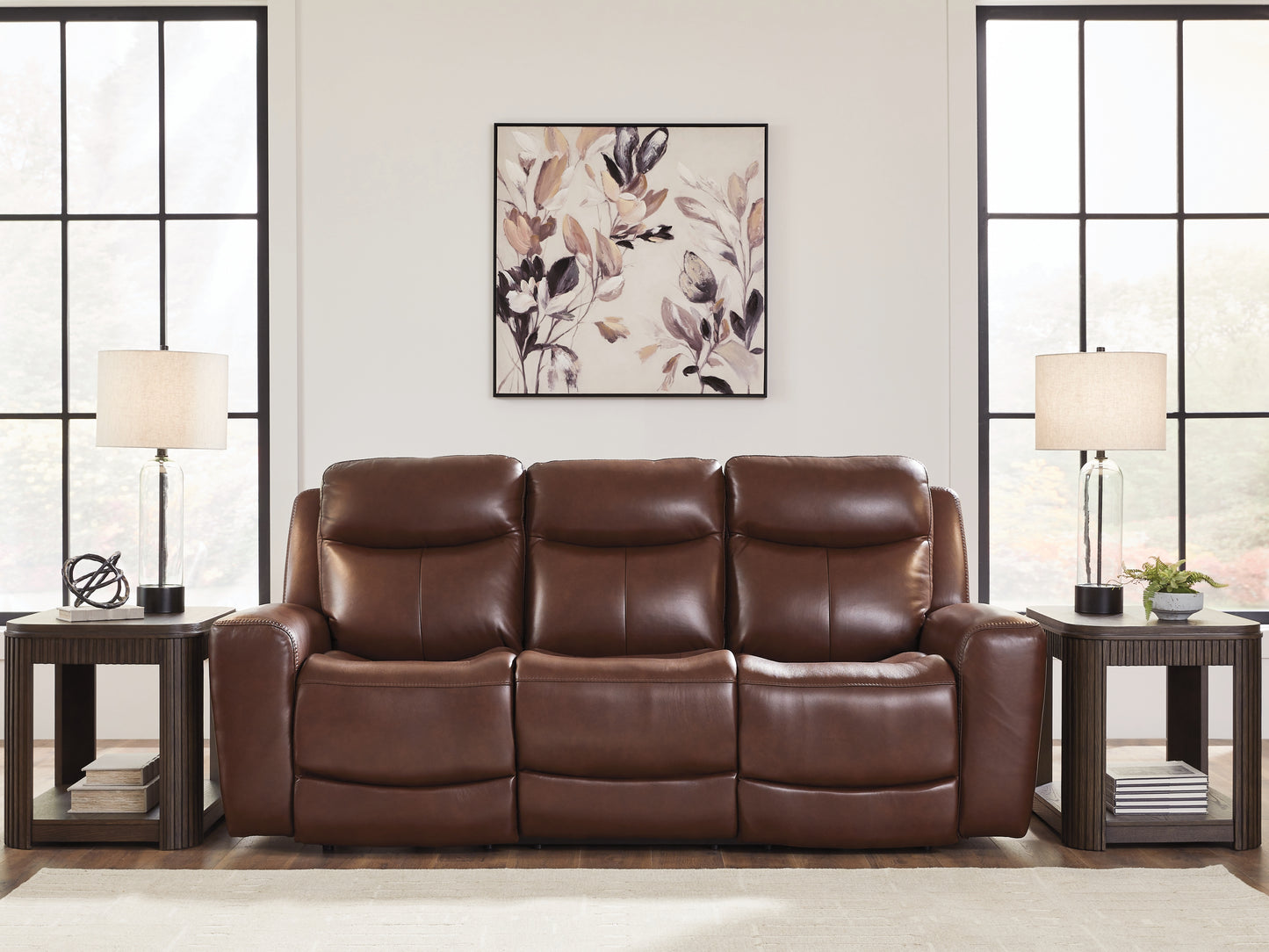 Ocala Furniture Outlet - Ashley Furniture - Next Move Living Room - PWR REC Sofa with ADJ Headrest / Mahogany - PCU1210215
