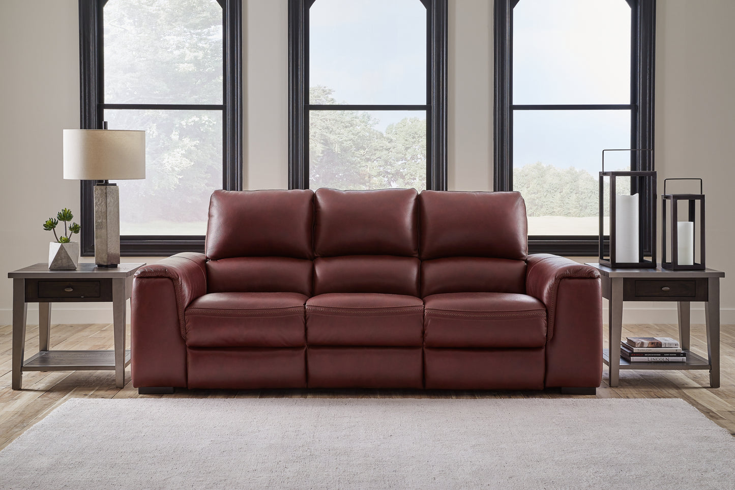 Ocala Furniture Outlet - Ashley Furniture - Alessandro Living Room - PWR REC Sofa with ADJ Headrest / Garnet - U2550115