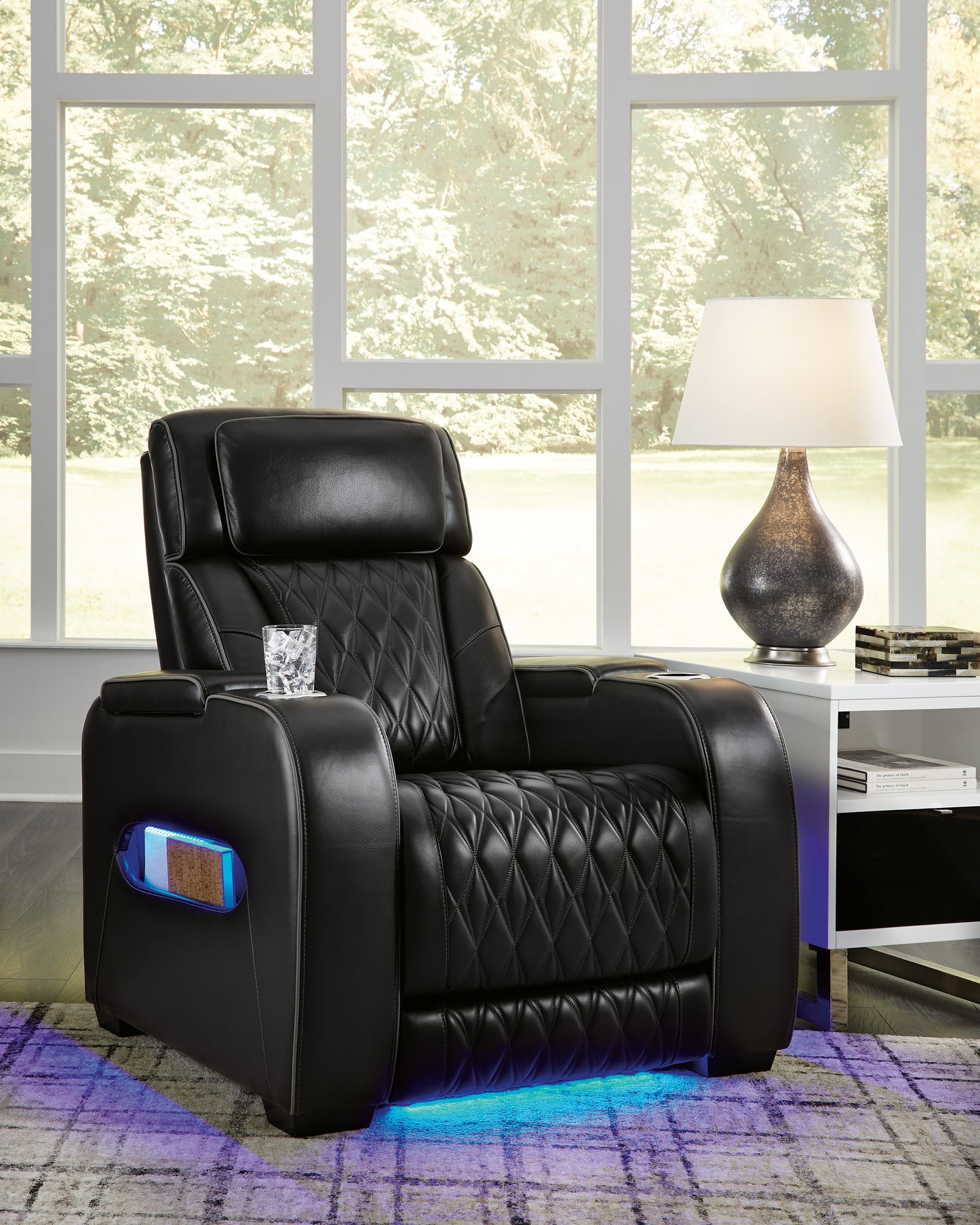 Ocala Furniture Outlet - Ashley Furniture - Boyington Living Room - PWR Recliner/ADJ Headrest / Black - U2710613