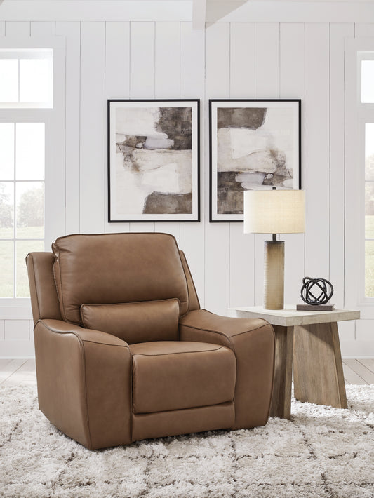 Ocala Furniture Outlet - Ashley Furniture - DeepWakes Living Room - PWR Recliner/ADJ Headrest / Caramel - PCU6260613