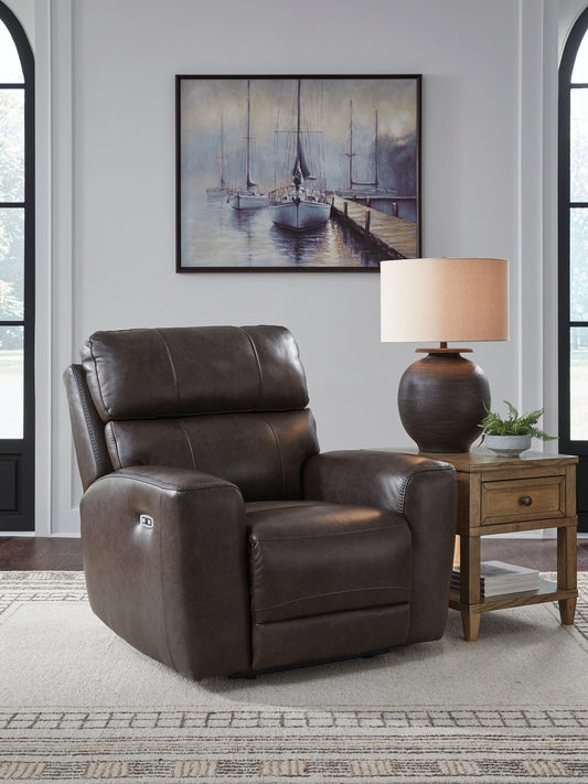 Ocala Furniture Outlet - Ashley Furniture - Crossplex Living Room - PWR REC Sofa with ADJ Headrest / Smoke - PCU6450615
