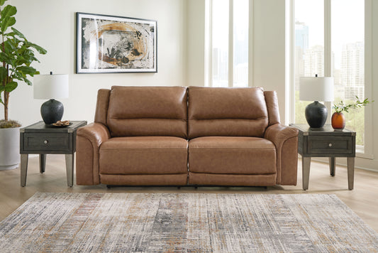 Ocala Furniture Outlet - Ashley Furniture - Trasimeno Living Room - PWR Recliner/ADJ Headrest / Caramel - U8281513