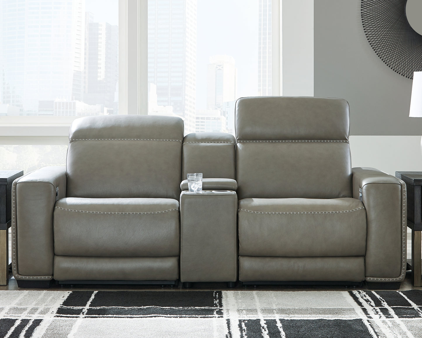 Ocala Furniture Outlet - Ashley Furniture - Correze Sectional - 2-Piece Power Reclining Sectional / Gray - U94202S10