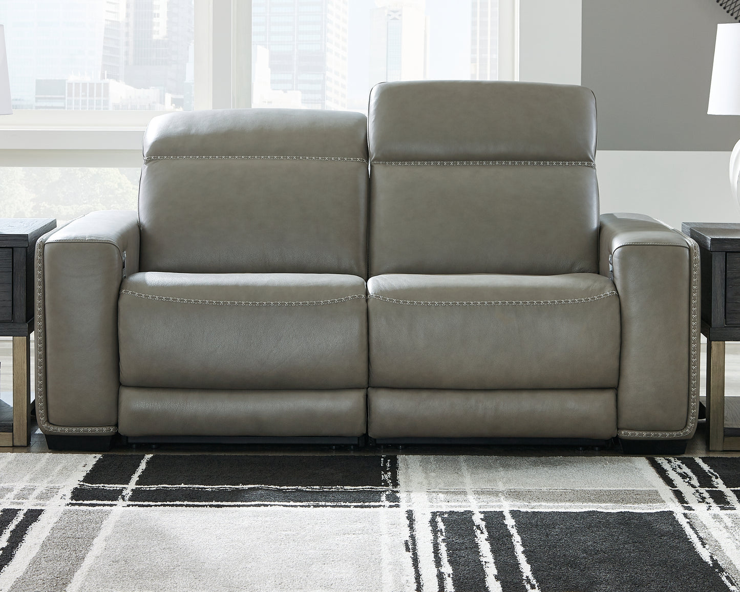 Ocala Furniture Outlet - Ashley Furniture - Correze Sectional - 2-Piece Power Reclining Sectional / Gray - U94202S10
