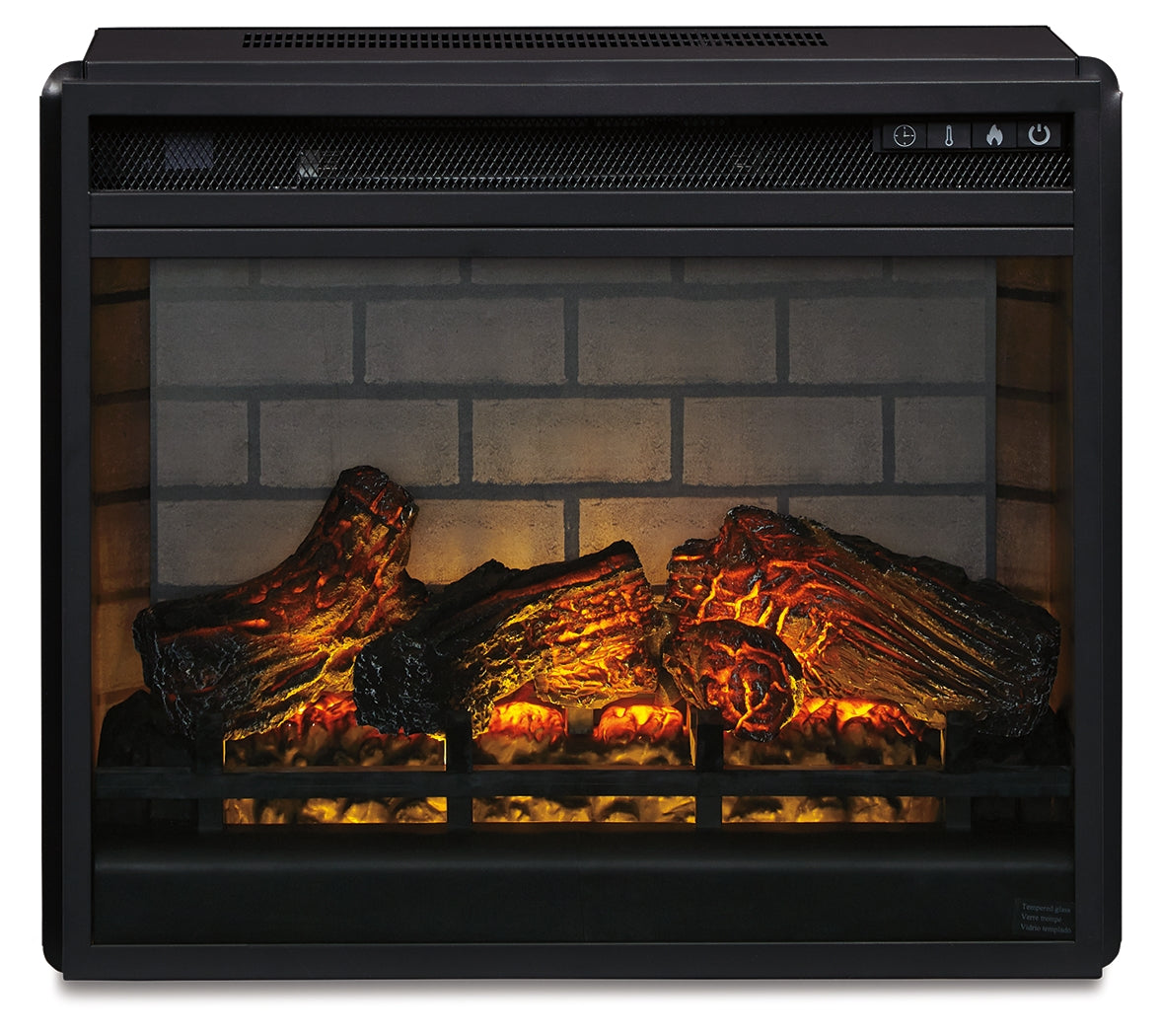 Ocala Furniture Outlet - Ashley Furniture - Entertainment Accessories Electric Infrared Fireplace Insert - Electric Infrared Fireplace Insert / Black - W100-101