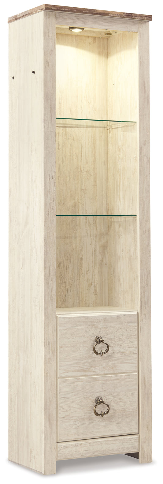 Ocala Furniture Outlet - Ashley Furniture - Willowton Entertainment Center - Pier / Whitewash - W267-24