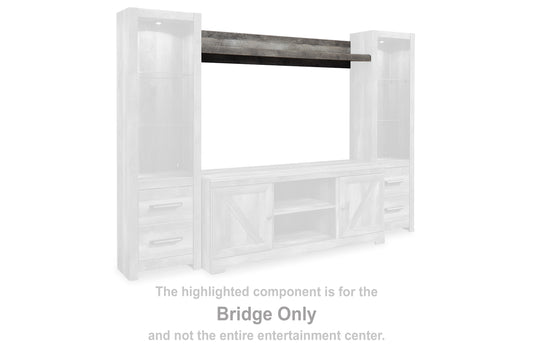 Ocala Furniture Outlet - Ashley Furniture - Wynnlow Entertainment Center - 4-Piece Entertainment Center / Gray - W440W2