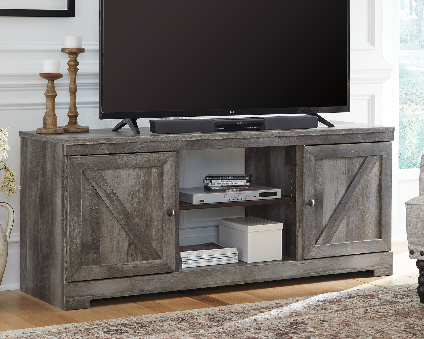 Ocala Furniture Outlet - Ashley Furniture - Wynnlow TV Stand - 63" / Gray - W440-68