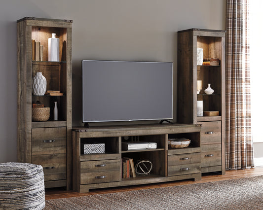 Ocala Furniture Outlet - Ashley Furniture - Trinell 3-Piece Entertainment Center - 3-Piece Entertainment Center / Brown - W446W18