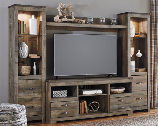 Ocala Furniture Outlet - Ashley Furniture - Trinell Entertainment Center - Pier / Brown - W446-24