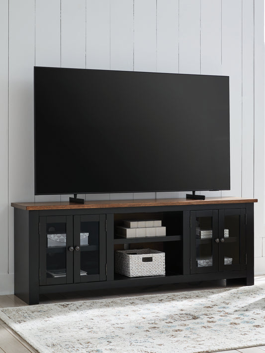 Ocala Furniture Outlet - Ashley Furniture - Wildenauer 76" TV Stand - 76" / Brown/Black - W664-68