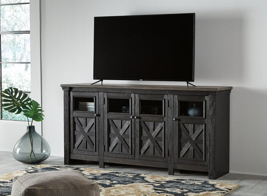 Ocala Furniture Outlet - Ashley Furniture - Tyler Creek 74" TV Stand - 74" / Black/Gray - W736-68