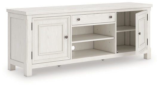 Ocala Furniture Outlet - Ashley Furniture - Robbinsdale 72" TV Stand - 72" / Antique White - W742-68