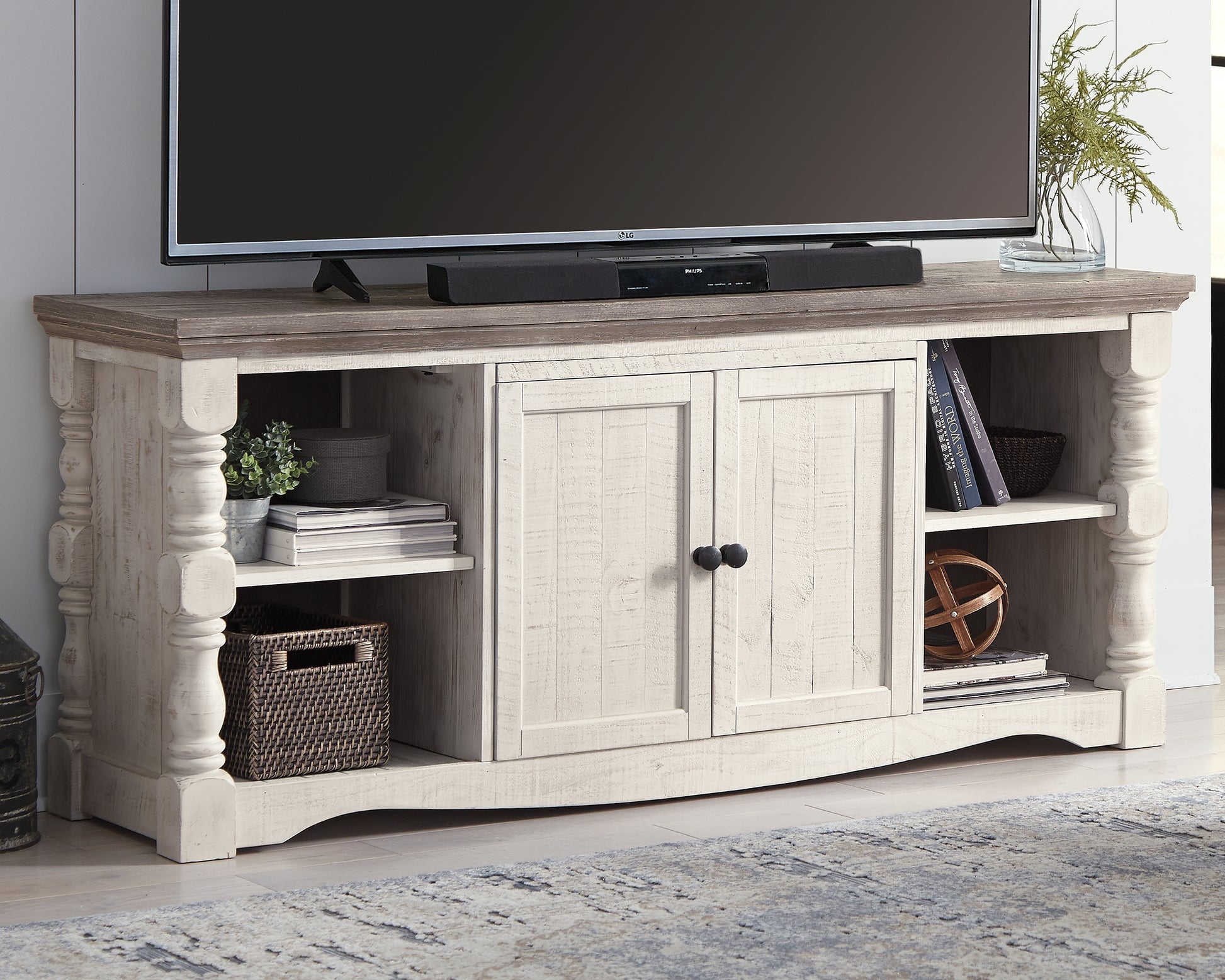 Ocala Furniture Outlet - Ashley Furniture - Havalance 67" TV Stand - 67" / Two-tone - W814-30