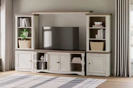 Ocala Furniture Outlet - Ashley Furniture - Havalance Entertainment Center - Bridge / Two-tone - W814-35