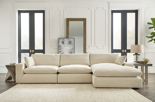Ocala Furniture Outlet - Ashley Furniture - Elyza Sectional - RAF 10-Piece Sectional / Linen - 10006S8