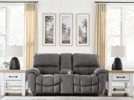 Ocala Furniture Outlet - Ashley Furniture - Bakerstein Living Room - PWR REC Loveseat/CON/ADJ HDRST - PC1250318