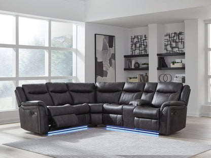 Ocala Furniture Outlet - Ashley Furniture - Sultan Meadow Sectional - 2-Piece Reclining Sectional / Carbon - PC13001S1