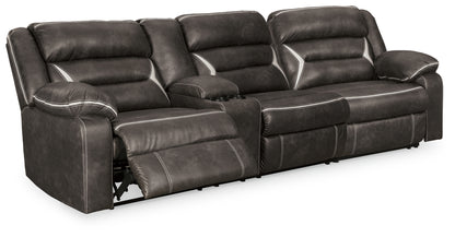 Ocala Furniture Outlet - Ashley Furniture - Kincord Sectional - 2-Piece Power Reclining Sectional Sofa / Midnight - 13104S2