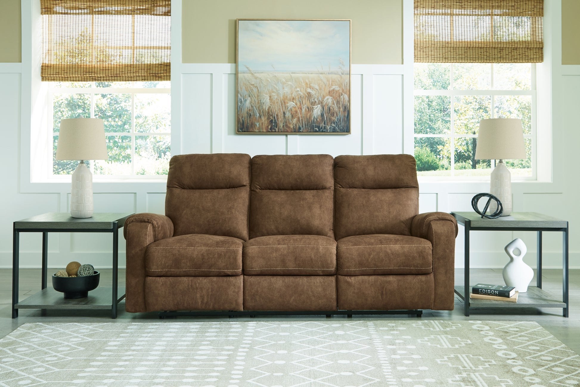 Ocala Furniture Outlet - Ashley Furniture - Edenwold Living Room - Reclining Sofa / Brindle - 1380588