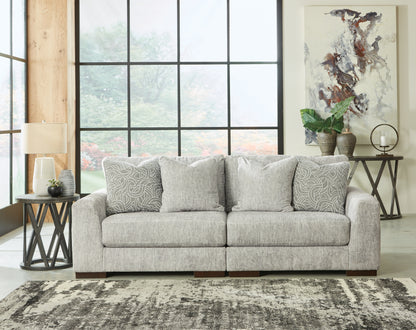 Ocala Furniture Outlet - Ashley Furniture - Regent Park Sectional - RAF 2-Piece Sectional Loveseat / Pewter - 14404S4