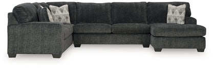 Ocala Furniture Outlet - Ashley Furniture - Hollyview Sectional - LAF 3-Piece Sectional with Chaise / Shadow - 15205S1