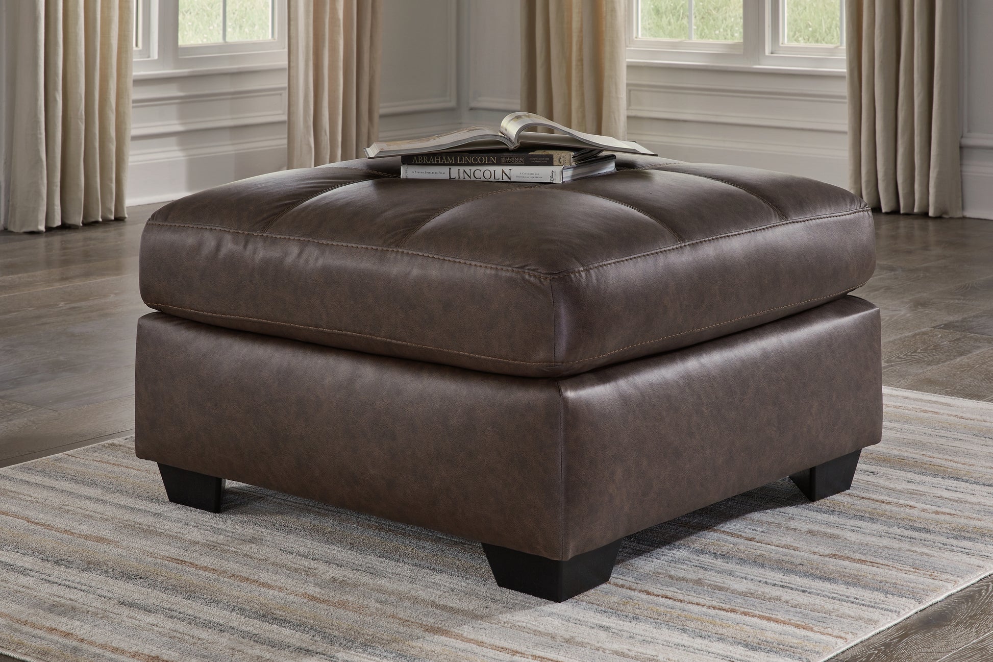 Ocala Furniture Outlet - Ashley Furniture - Barlin Mills Living Room - Oversized Accent Ottoman / Umber - 1700308