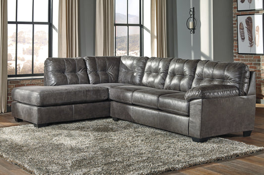 Ocala Furniture Outlet - Ashley Furniture - Fallston Sectional - RAF 2-Piece Sectional with Chaise / Slate - 17221S1
