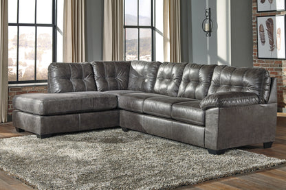 Ocala Furniture Outlet - Ashley Furniture - Fallston Sectional - RAF 2-Piece Sectional with Chaise / Slate - 17221S1
