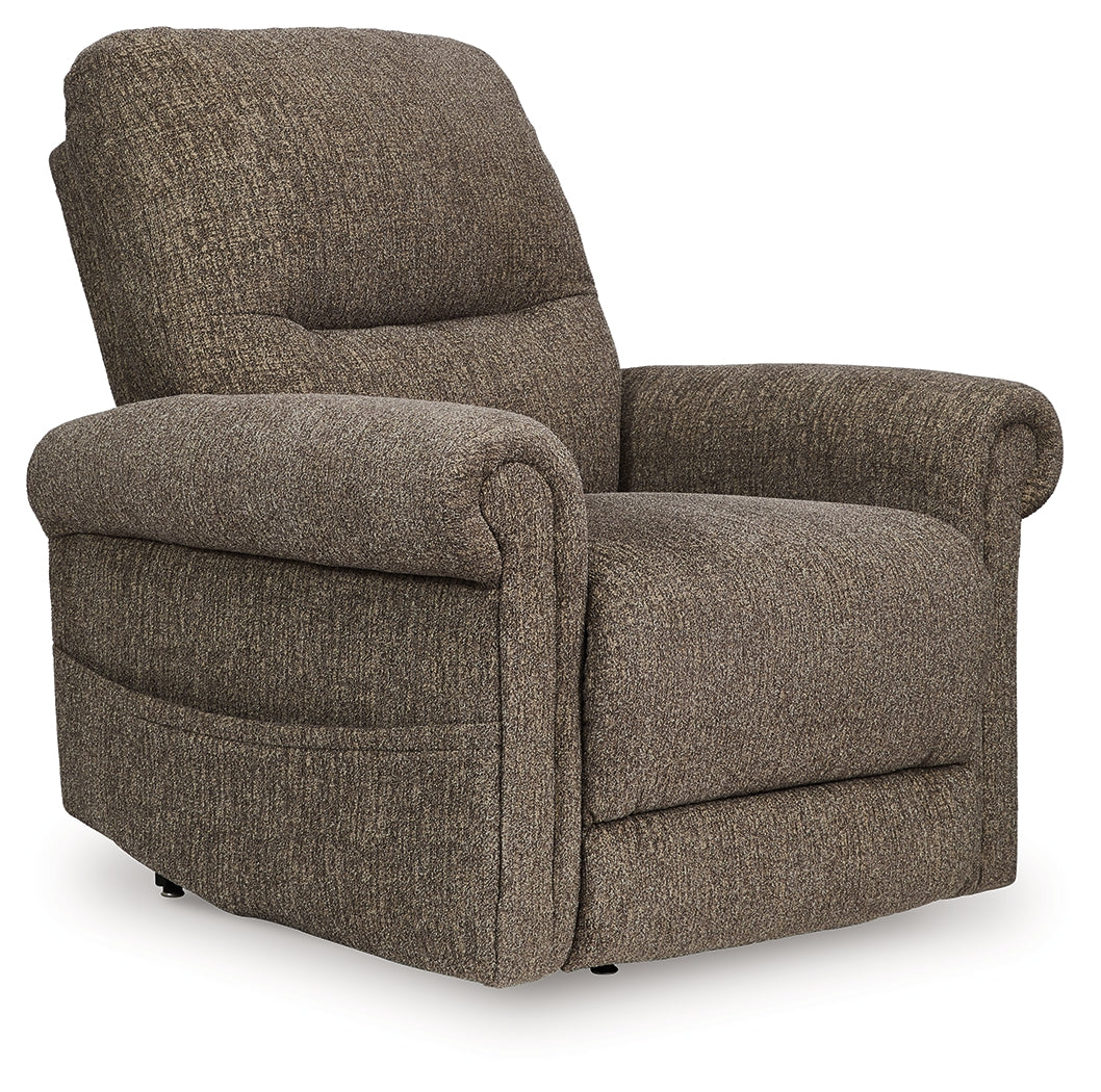 Ocala Furniture Outlet - Ashley Furniture - Aureta Living Room - Power Lift Recliner / Charcoal - 1790312