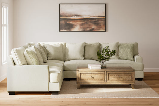 Ocala Furniture Outlet - Ashley Furniture - Rawcliffe Sectional - LAF 3-Piece Sectional / Parchment - 19604S1