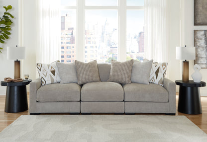 Ocala Furniture Outlet - Ashley Furniture - Aslan Court Sectional - RAF 3-Piece Sofa Sectional / Pebble - 20305S2