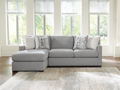 Ocala Furniture Outlet - Ashley Furniture - UrbanCrest Sectional - RAF 2-Piece Sectional with Chaise / Pewter - PC20804S2