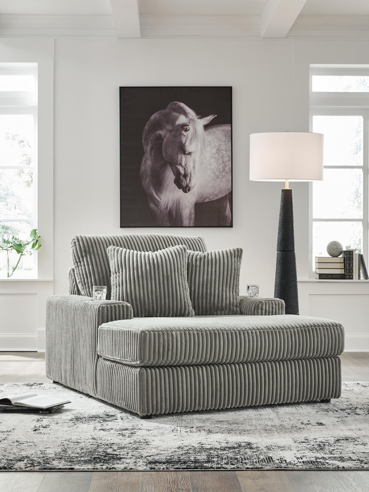 Ocala Furniture Outlet - Ashley Furniture - Lindyn Living Room - Chaise / Fog - 2110515