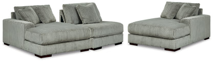 Ocala Furniture Outlet - Ashley Furniture - Lindyn Sectional - RAF 3-Piece Sectional with Double Chaise / Fog - 21105S18