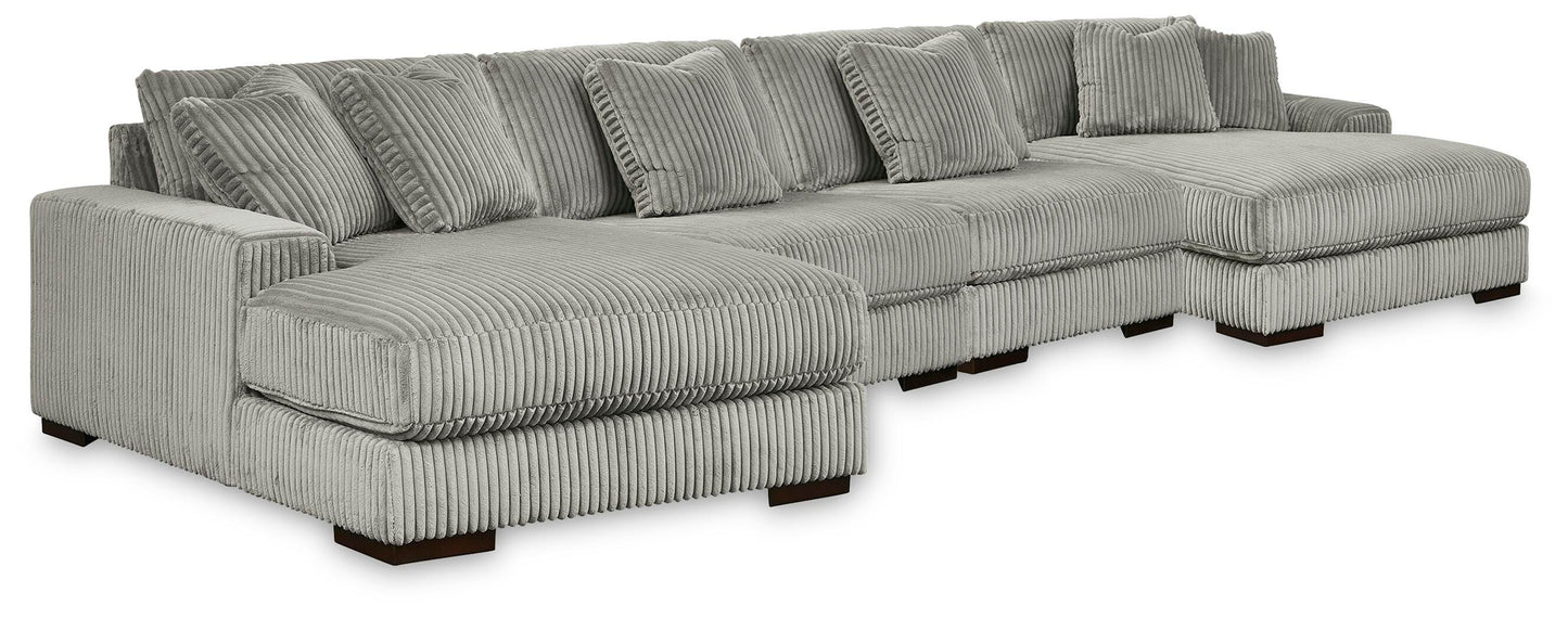 Ocala Furniture Outlet - Ashley Furniture - Lindyn 4-Piece Sectional with Double Chaise - 4-Piece Sectional with Double Chaise - 21105S20