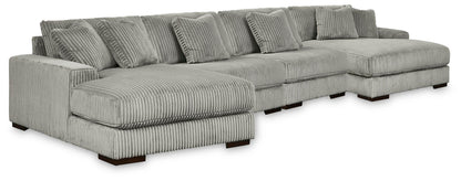 Ocala Furniture Outlet - Ashley Furniture - Lindyn 4-Piece Sectional with Double Chaise - 4-Piece Sectional with Double Chaise - 21105S20