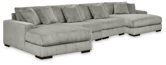 Ocala Furniture Outlet - Ashley Furniture - Lindyn 4-Piece Sectional with Double Chaise - 4-Piece Sectional with Double Chaise - 21105S20