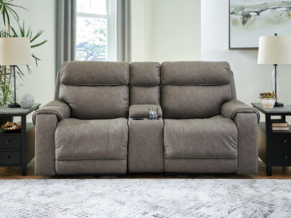 Ocala Furniture Outlet - Ashley Furniture - Starbot Sectional - 3-Piece Power Reclining Sectional Loveseat with Console / Fossil - 23501S2