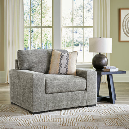 Ocala Furniture Outlet - Ashley Furniture - Dunmor Living Room - Chair and a Half / Graphite - 2490423