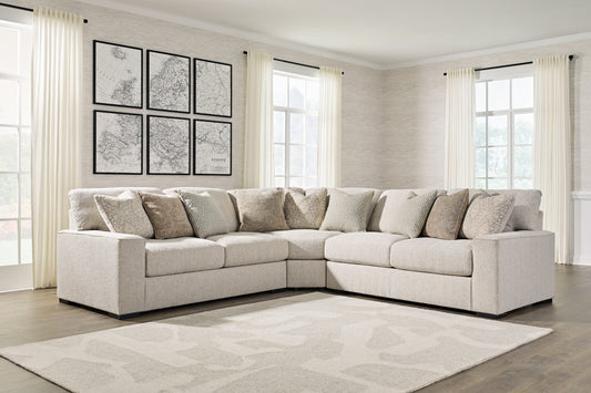 Ocala Furniture Outlet - Ashley Furniture - Ballyton Sectional - RAF 5-Piece Sectional / Sand - 25102S3